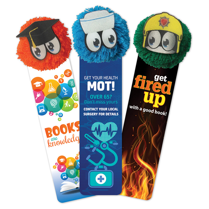 Mophead Promo-Pal Bookmarks with animated faces