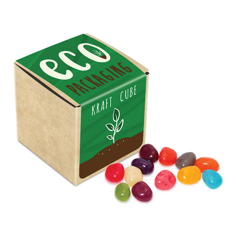 Eco Kraft Cube - Jelly Beans