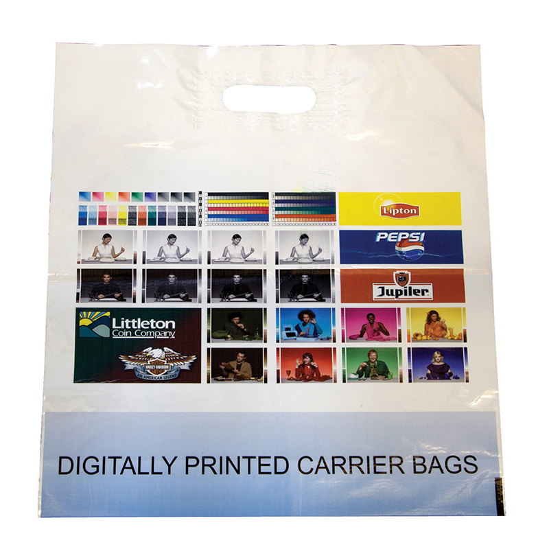 Digitally Printed Patch Handle Carrier Bag
