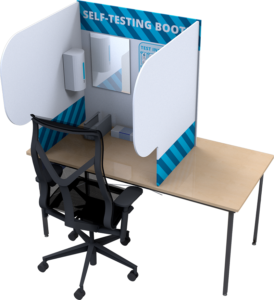 Desktop COVID-19 Self Test booth