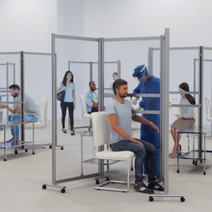 Graphic Arts vaccine booths